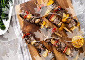 Grilled Beef and Halloumi Skewers