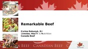 Remarkable Beef – Beef Nutrition Basics