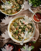 Ginger-Miso Meatball and Vegetable Soup with Barley