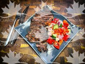 Whiskey-marinated Grilled Striploin with Greek Salad by Mel Chmilar Jr