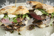 Steak Sandwich with Pan-Fried Mushrooms and Chèvre (Strip Loin)