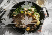 Pan-Fried Steak with Herb Butter and Vegetables (Prime Rib)