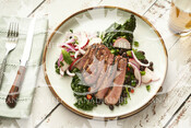 Grilled Mexican-Style Marinated Steak and Bean Salad (Eye of Round)