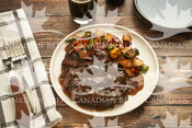 Balsamic-Braised Steak with Roasted Veggies (Blade)