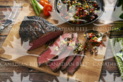 Barbecued Carne Asada-Style Beef with Corn Salsa (Top Sirloin Cap)