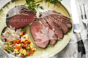 Barbecue-Roasted Beef with Fresh Chow Chow Relish (Top Sirloin Cap)