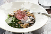 Asian-Style Oven-Roasted Beef with Barley and Mushrooms (Petite Tender)