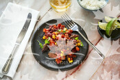 Southwestern Pan-Fried Minute Steak and Kidney Beans (Inside Round)