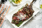 Slow-Roasted and Grilled Steak with Gremolata-Style Sauce (Tomahawk)
