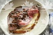 Open-Faced Roast Beef Sandwich with Caramelized Onions (Inside Round)