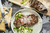 Miso-Marinated Steak with Asian-Style Cucumber Salsa (Strip Loin)