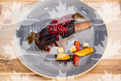 Stout and Ginger Sous Vide Beef Chuck Short Rib with Maple Glazed Autumn Root Vegetables