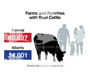 Alberta Farm and Ranchers Infographic for ABP's Provincial Beef  Information Gateway Page