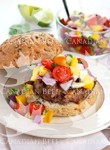 Bacon Infused Cheeseburgers with Market Fresh Salsa