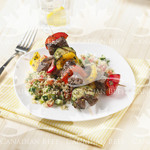 Tuscan Beef Kabobs with Quinoa Tabouli