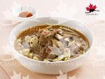 Spicy Vegetable Soup with Poached Beef