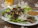 Beef Steak Brochettes with Peanut Dipping Sauce