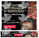 Air Canada eNewsletter Ads | The Roundup App Beef Lover Campaign